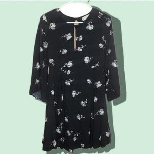 Altar'd State Floral Long Sleeve Keyhole Dress